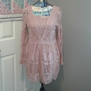 Gorgeous sheer lace tunic